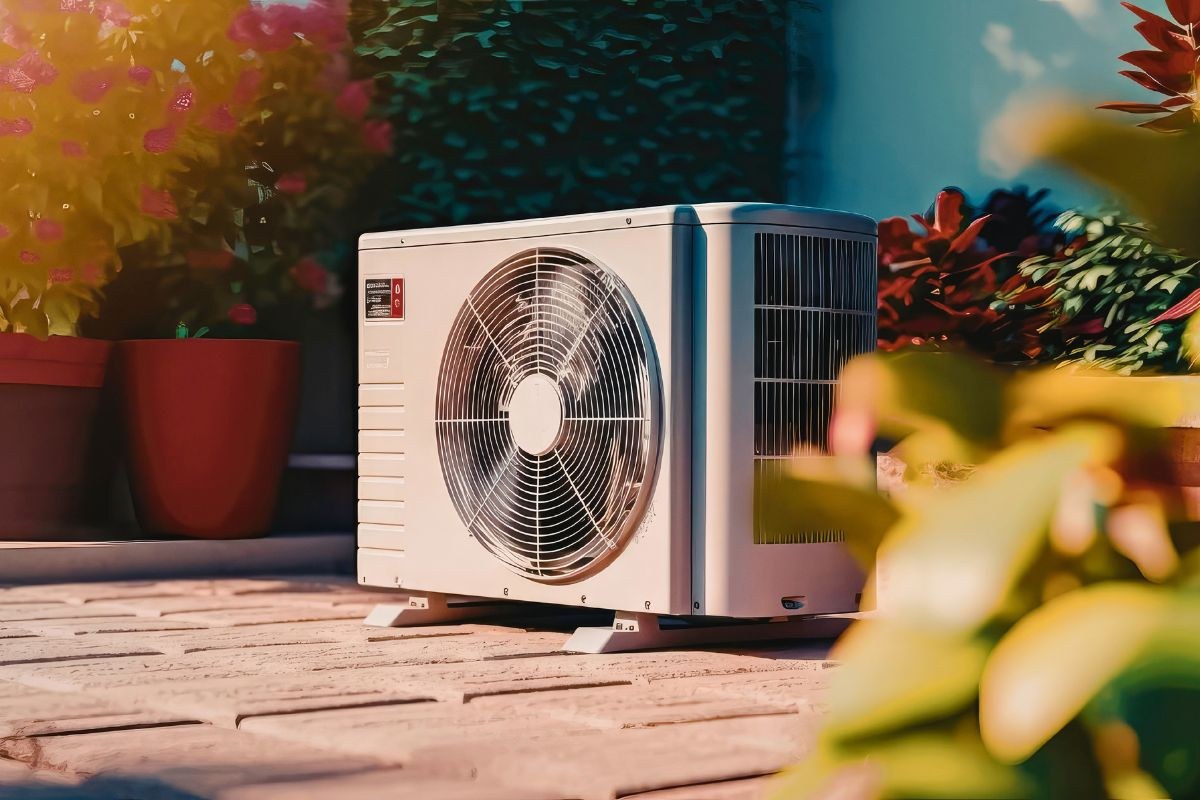 The outdoor AC unit system.