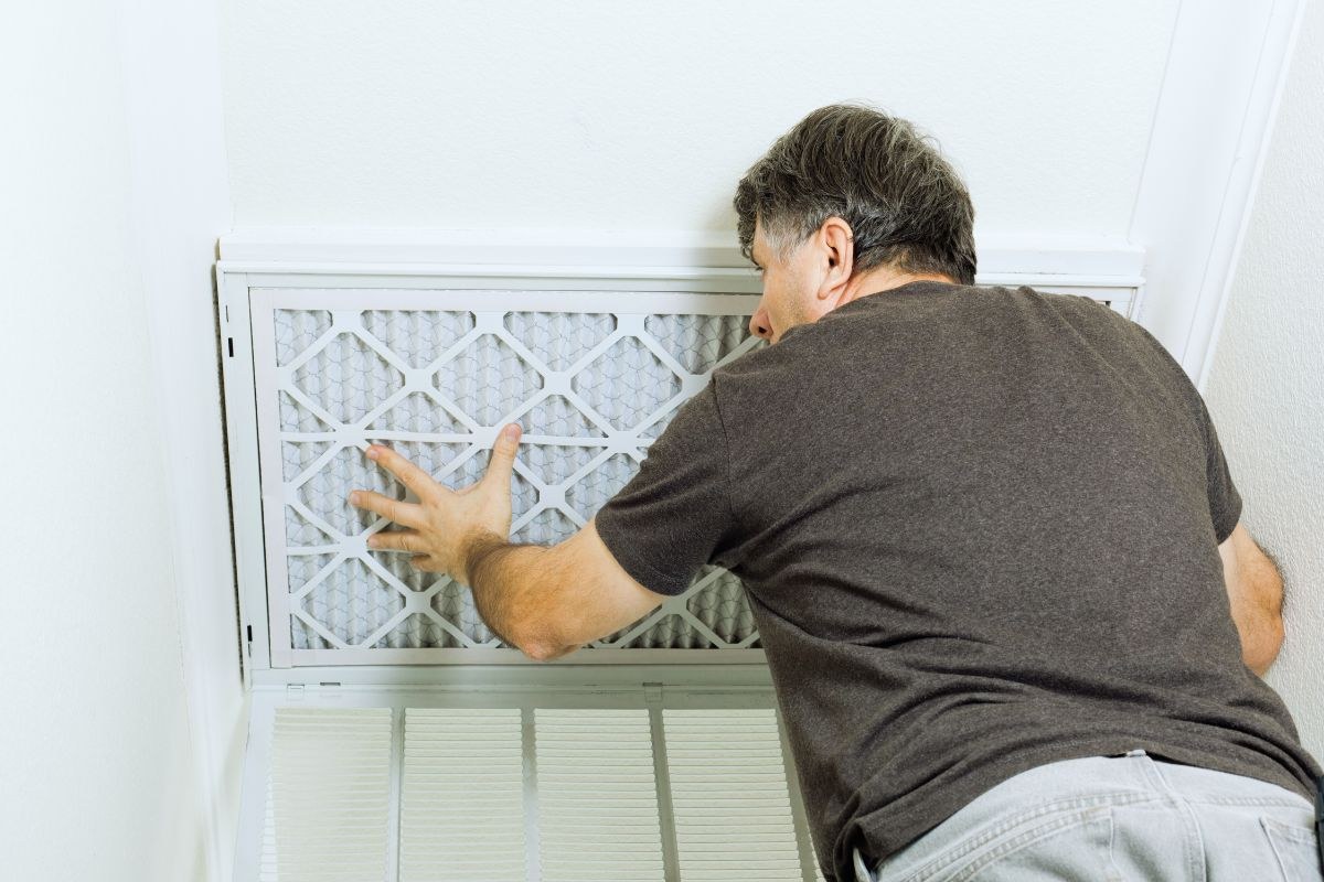 The homeowner replaced the AC filter.