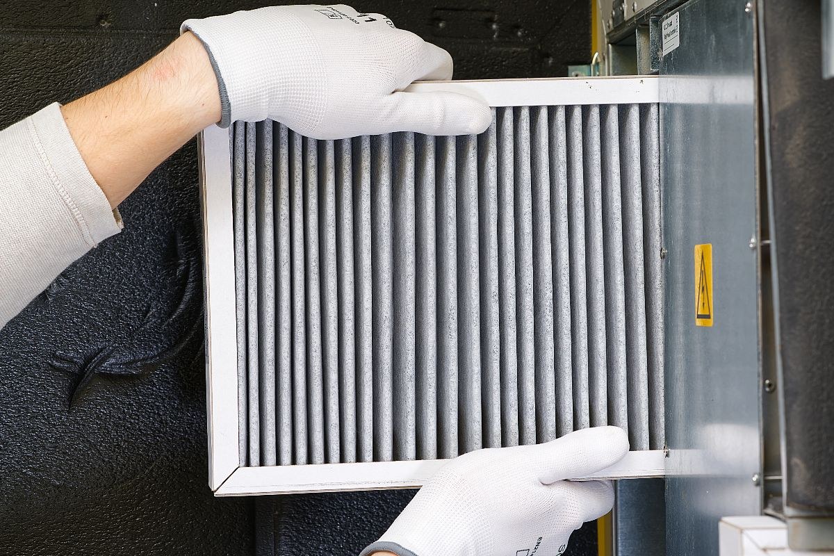 An expert installed the HVAC filter.