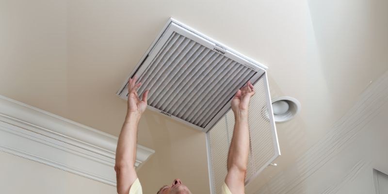 Maintenance checks why the AC smells when it's on.