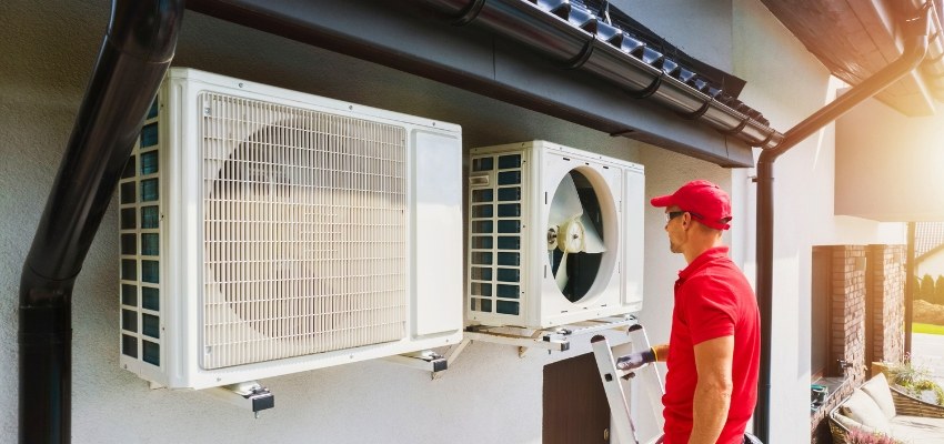 HVAC technician examining outdoor AC units to figure out why is my ac not working