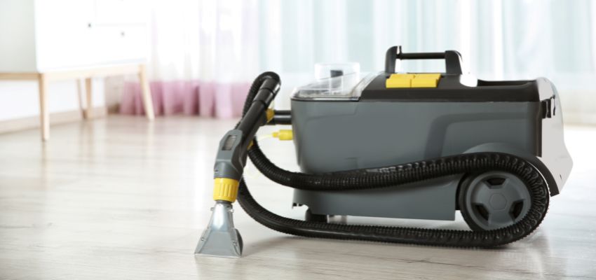 The wet/dry vacuum with a long hose is perfect for accessing ducts and efficiently removing debris.