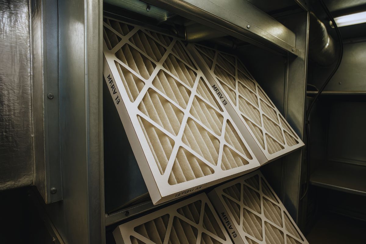 Different types of air filters.