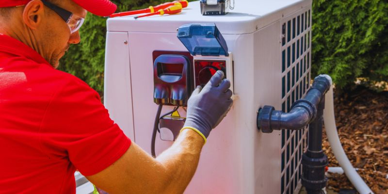 Maintenance checks the SEER rating of the ac system.