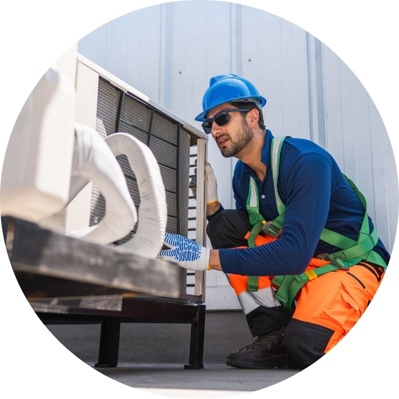 AC repair services by Fahrenheit AC.