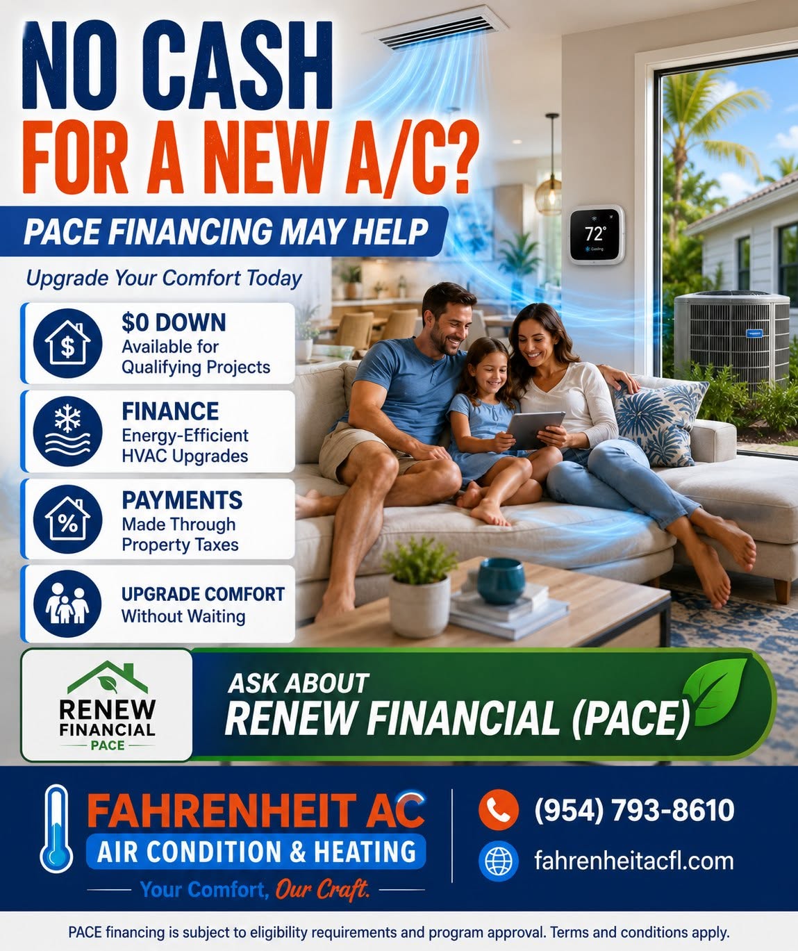 South Florida homeowner financing a new AC system through PACE.