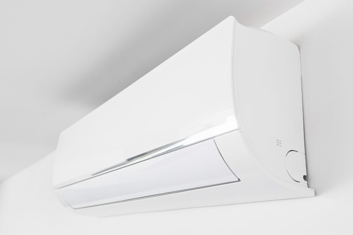 Sleek white unit showcasing the clean design of wall air conditioners